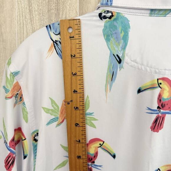 Chubbies Performance Polo 2.0 Shirt Men’s Small The Dude Where's Macaw Parrots - Picture 12 of 16